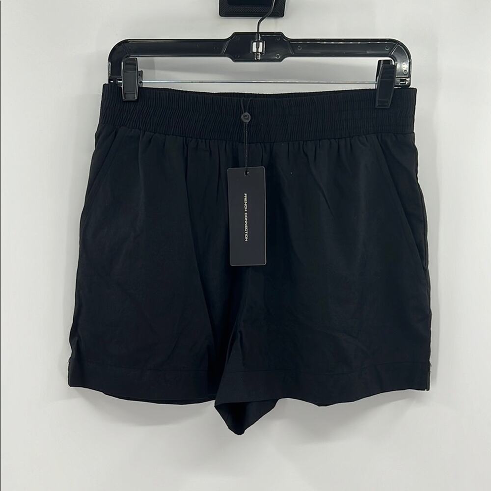 French Connection Women's Poplin Shirting Pull on Shorts - Black - Small - NWT